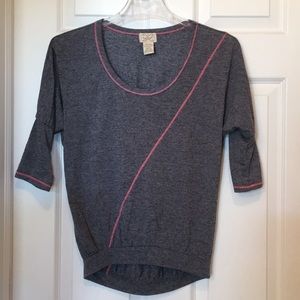 Gray Top with Pink Accents